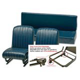 Sitz-Set neu Kunstleder blau abyss (komplett, kippbar) MEHARI