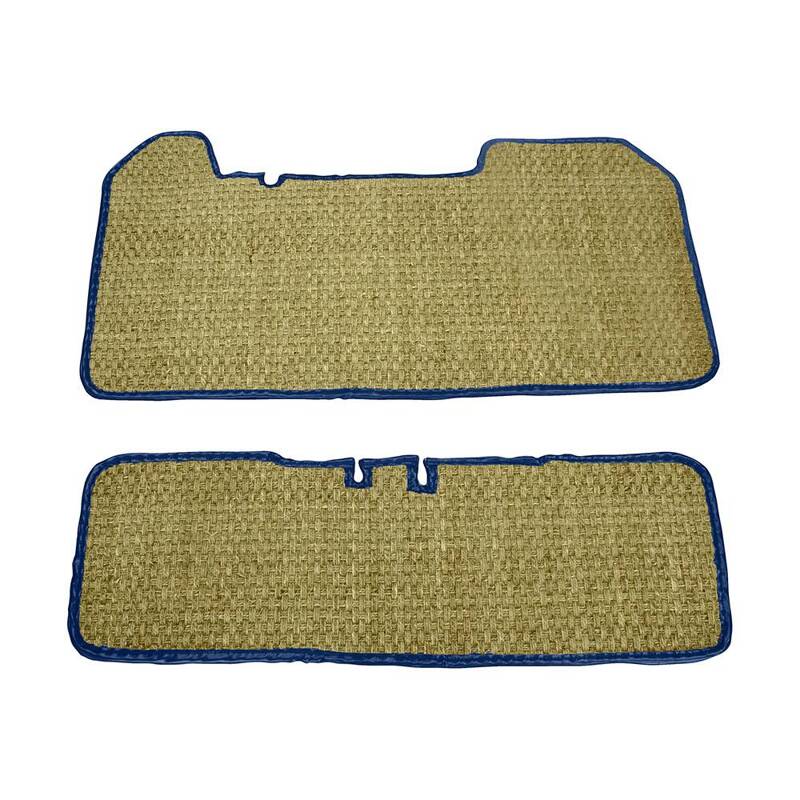 Tapis Mehari en jonc de mer - bleu marine (avant & arrière - 4 places)