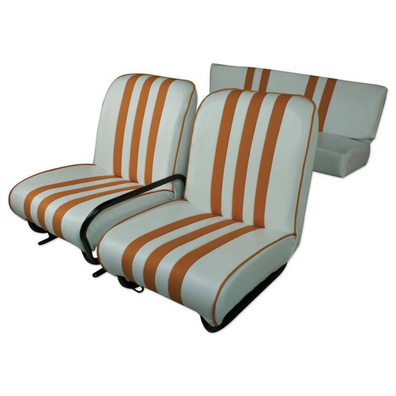 Set stoelen nieuw wit/oranje (volledig) MEHARI