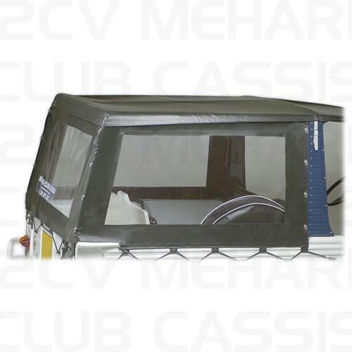 Rear cover for iron windscreen black MEHARI