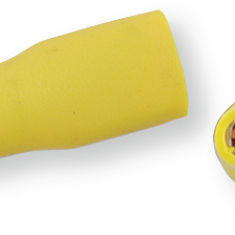 Kabelschoen vrouwelijk geïsoleerd, geel, 4-6mm², 100 stuks