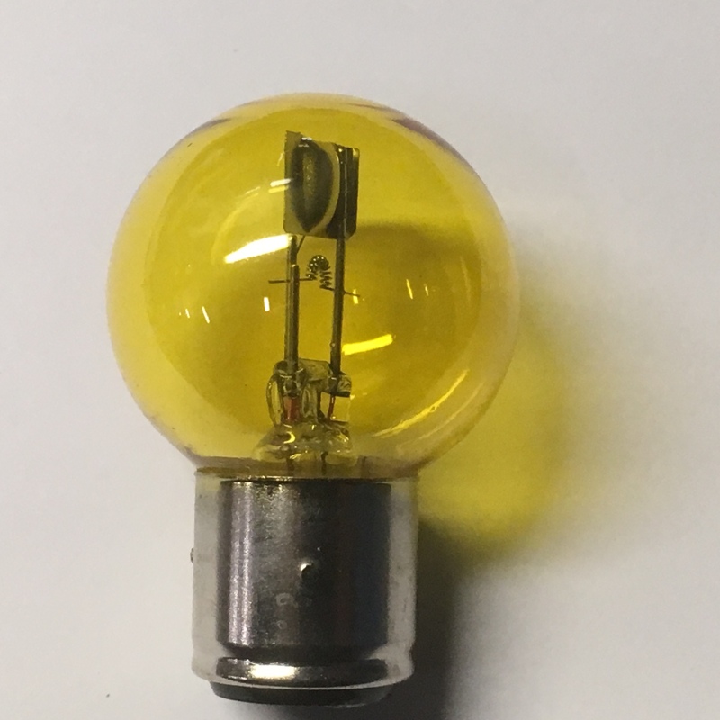 BA21d 45/40W 6v GEEL YELLOW LAMP BULB