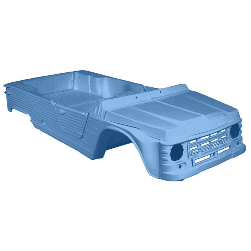 Carrosserie nouv. modele planche bord AM 4 places - PMMA bleu calanque brillant MEHARI