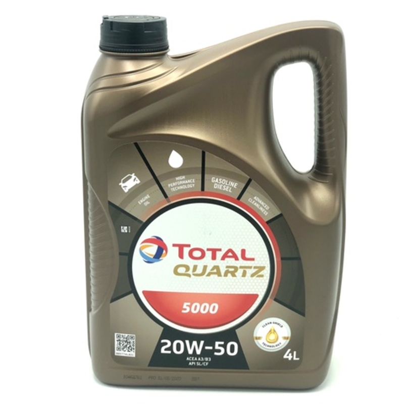 Huile de moteur Total Quartz 5000 2CV 20W50 4L