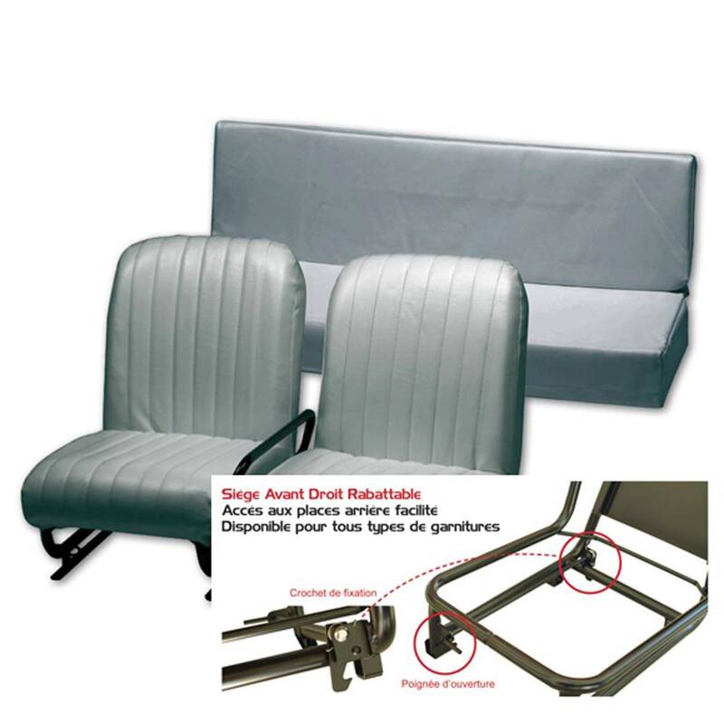 Front right tiltable seat  anthracite grey MEHARI