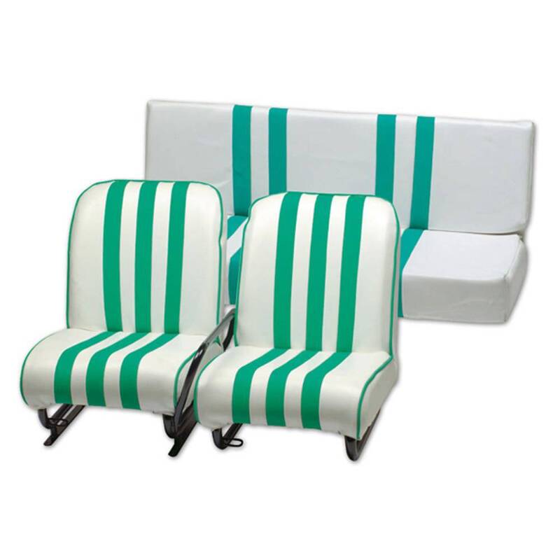Seat set (right tiltable seat) green and white - MEHARI