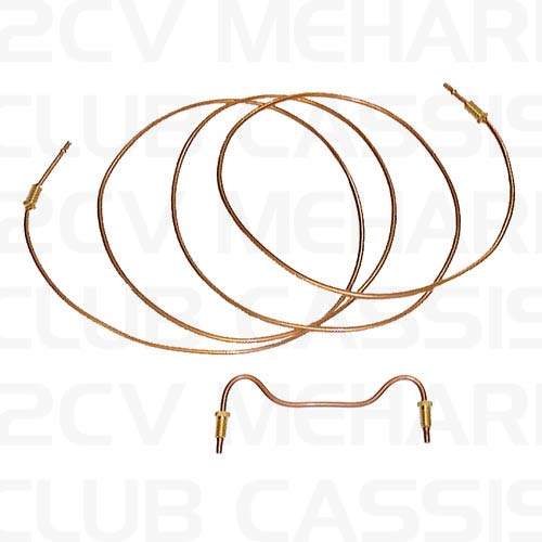 Front brake line set brake disc 08 2CV/AMI/DYANE/MEHARI