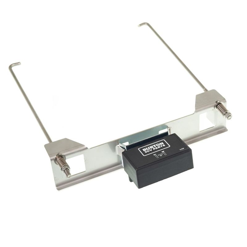 Plaque support batterie avec support régulateur inox BURTON 2cv