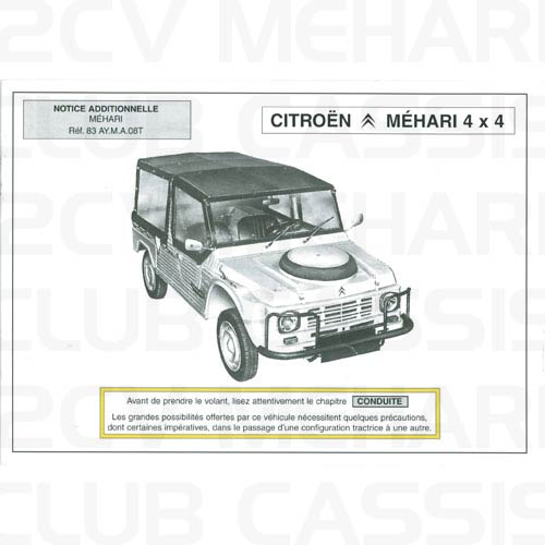 Betriebsanleitung (Franz&ouml;sisch) MEHARI 4x4