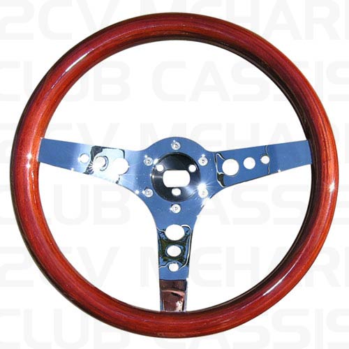 Steering wheel wood (diam. 35cm) 2CV/AMI/DYANE/MEHARI