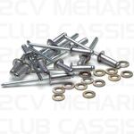 Rivet et rondelles pour montant (lot de 13) MEHARI