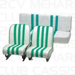 Groen/wit skaï - stoelenset (volledig) MEHARI
