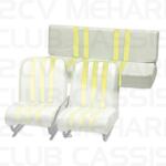 Rücksitzbank gelb/weiß (komplett) MEHARI