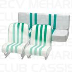Rücksitzbank grün/weiß (komplett) MEHARI