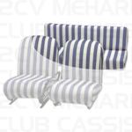 Cover sponge rear bench white/blue MEHARI