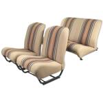 Set seatcovers with sides and square corner tissu striped beige 2CV/DYANE