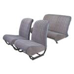 Set seatcovers (2 front + 1 rear) with sides and square corner tissu ecossais 2CV/DYANE