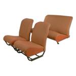 Seatcoverset (2 front + 1 rear) with sides corner aere brown 2CV/DYANE