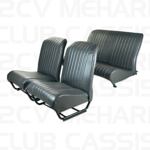 Seatcoverset (2 front + 1 rear) with sides gray antracit 2CV/DYANE