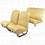 Seatcoverset (2 front + 1 rear) with sides yellow/gold 2CV/DYANE