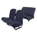 Seatcoverset (2 front + 1 rear) with sides cloth blue marine 2CV/DYANE