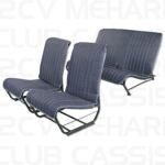 Seatcoverset (2 front + 1 rear) without sides gray antracit 2CV