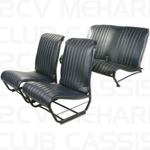 Seatcoverset (2 front + 1 rear) without sides blue abyss 2CV