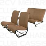 Seatcoverset (2 front + 1 rear) without sides aere brown 2CV