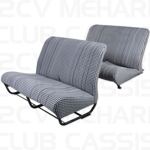 Seatcoverset bench with sides pied poule black 2CV/DYANE