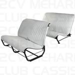 Seatcoverset bench without sides skaï white 2CV