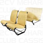 Geel skaï - bekleding stoel met open zijkant 2CV