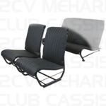 Seatcover front without sides aere black 2CV