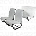 Wit skaï - bekleding stoel met open zijkant 2CV