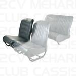 Seatcover right with sides corner gray antracit 2CV/DYANE