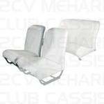 Seatcover right with sides corner skaï white 2CV/DYANE