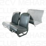 Seatcover left with sides corner gray antracit 2CV/DYANE