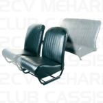 Seatcover left with sides corner skaï black 2CV/DYANE