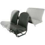 Seatcover left with sides corner aere black 2CV/DYANE