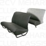 Seatcover bench front with sides aere black 2CV/DYANE