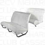Seatcover bench front with sides skaï white 2CV/DYANE