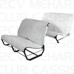 Seatcover bench front without sides skaï white 2CV