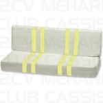 Garniture siège arrière jaune-blanc MEHARI