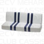 Garniture siège arrière blanc-bleu MEHARI