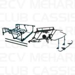 Ensemble chassis tubulaire noir MEHARI 4x4