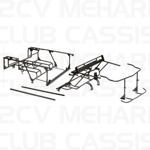 Ensemble chassis tubulaire noir MEHARI NM