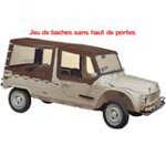 Set of covers complete 4 straps brown (without window front door) MEHARI