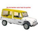 Jeu bache économique complète 4 sangles jaune (sans hauts de portes) MEHARI