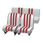 Set stoelen nieuw wit/rood (volledig) MEHARI