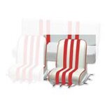 Cover front seat white/red MEHARI