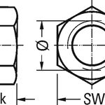 Écrou hexagonal M5 galvanisé, DIN 934 Acier 8 galvanisé (1)